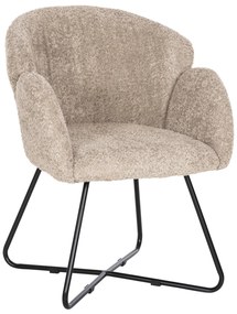 ΠΟΛΥΘΡΟΝΑ HARNIS HM9603.08 ΜΠΕΖ ΜΠΟΥΚΛΕ-ΜΑΥΡΑ ΜΕΤΑΛ.ΠΟΔΙΑ ΧΙΑΣΤΙ 59,5x64x77Υεκ