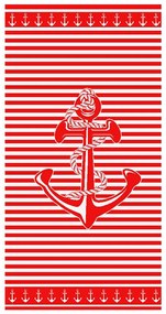 Πετσέτα Θαλάσσης 25 Red DimCol Beach 90x170cm 100% Cotton