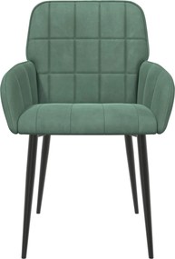 vidaXL Καρέκλες φαγητού 2 pcs Βελούδο Θαλασσί 57 x 50 x 85 εκ.