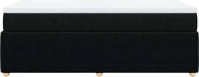vidaXL Κρεβάτι Boxspring με Στρώμα Μαύρο 80 x 200 εκ. Υφασμάτινο