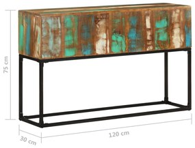 Τραπέζι Κονσόλα 120 x 30 x 75 εκ. από Μασίφ Ανακυκλωμένο Ξύλο - Καφέ