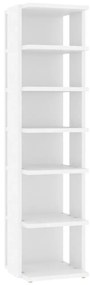 vidaXL Παπουτσοθήκη Λευκή 27,5x27x102 εκ. από Επεξεργασμένο Ξύλο