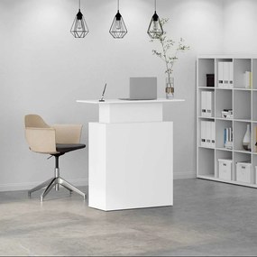 vidaXL Γραφείο Υποδοχής Λευκό 100x40x104 εκ. από Τεχνητό Ξύλο