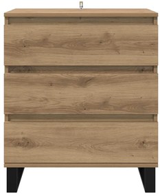 vidaXL Πλαϊνό γραφείο Artisan Oak 60 x 35 x 70 cm Επεξεργασμένο ξύλο