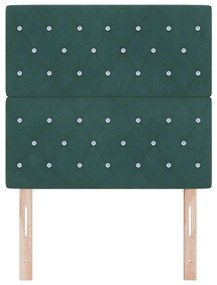 vidaXL Βελούδινο Κεφαλάρι Argyle Σκούρο πράσινο 90 cm Βελούδο