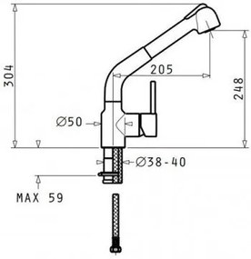 Μπαταρία κουζίνας Pyramis Armonica-Iron Grey