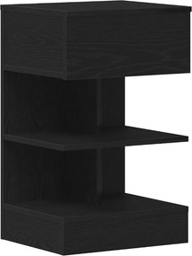 vidaXL Κομοδίνο Μαύρη Οξυά 40 x 35 x 65 εκ. Επεξεργασμένο Ξύλο