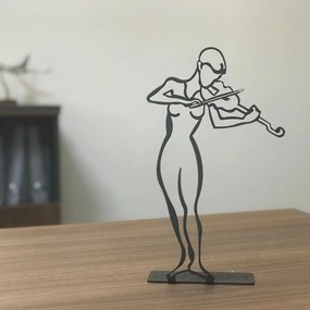 Διακοσμητικό Χώρου Μαύρο VIOLINIST POD 19x0,2x30