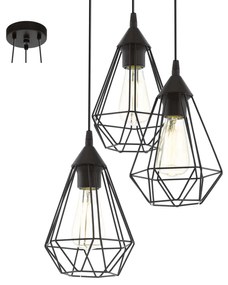 Φωτιστικό Οροφής Tarbes 94191 Black Eglo Metal