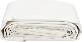 vidaXL Μουσαμάς Λευκός 5 x 7 μ. 650 γρ./μ²