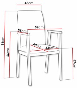 Καρέκλα Victorville 336, Ανοιχτό καφέ, Sonoma οξιά, 91x43x40cm, 7 kg, Ταπισερί, Ξύλινα, Μπράτσα, Ξύλο: Σημύδα | Epipla1.gr