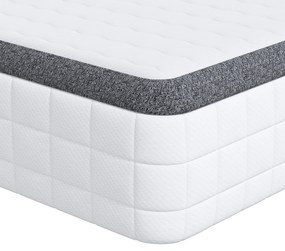 vidaXL Στρώματα Λευκό, Γκρι 90 x 200 cm Πλεκτό ύφασμα