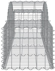 Συρματοκιβώτια Τοξωτά 40 τεμ. 200x50x40/60 εκ. Γαλβαν. Ατσάλι - Ασήμι