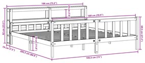 ΣΚΕΛΕΤΟΣ ΚΡΕΒΑΤΙΟΥ ΧΩΡΙΣ ΣΤΡΩΜΑ 180X200 ΕΚ ΜΑΣΙΦ ΞΥΛΟ ΠΕΥΚΟΥ 3305910