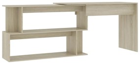 vidaXL Γραφείο Γωνιακό Sonoma Δρυς 200 x 50 x 76 εκ. από Επεξ. Ξύλο