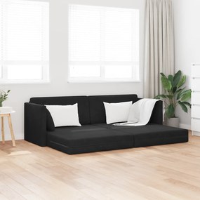 vidaXL Κρεβάτι Καναπές 2 σε 1 Μαύρος 213x144x60 εκ Βελούδο