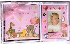 Κορνίζα Με Άλμπουμ Παιδικό (Σετ 2Τμχ) YM534240203 Pink Max Home