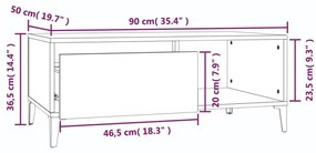 ΤΡΑΠΕΖΑΚΙ ΣΑΛΟΝΙΟΥ ΜΑΥΡΟ 90X50X36,5 ΕΚ. ΕΠΕΞΕΡΓΑΣΜ. ΞΥΛΟ 821053