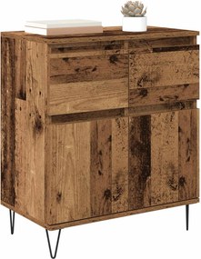 vidaXL Πλαϊνό γραφείο Παλιό Ξύλο 60 x 35 x 70 cm