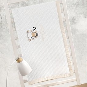 Κουβέρτα Βρεφική Πικέ Aldo White - Beige Saint Clair Κούνιας 110x160cm 100% Βαμβάκι