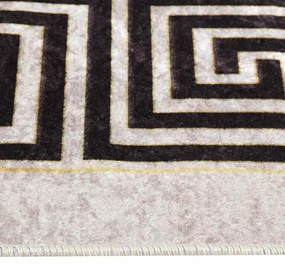 vidaXL Χαλί Πλενόμενο Αντιολισθητικό Ανοιχτό Μπεζ 120 x 180 εκ.