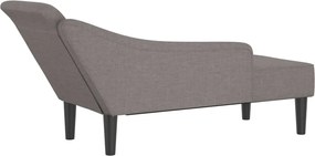 vidaXL Ανάκλιντρο Taupe Υφασμάτινο με Μαξιλάρια