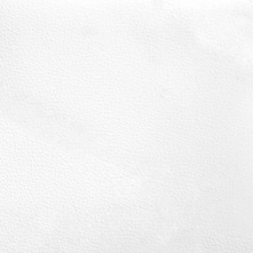 Πλαίσιο Κρεβατιού με Κεφαλάρι Λευκό/Μαύρο 200x200εκ.Συνθ. Δέρμα - Μαύρο