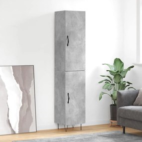 vidaXL Ντουλάπι Γκρι Σκυροδέματος 34,5x34x180 εκ. Επεξεργασμένο Ξύλο