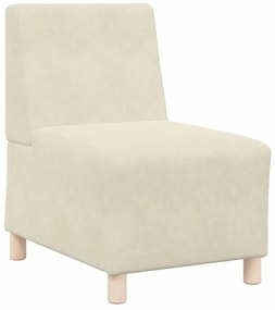 vidaXL Μοναδικός Καναπές χωρίς Χερούλια 3 pcs Κρεμ 55 x 74 x 82 εκ.