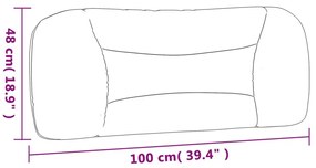 Μαξιλάρι για Κεφαλάρι Taupe 100 εκ. Υφασμάτινο - Μπεζ-Γκρι
