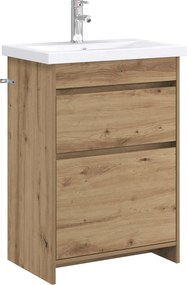 vidaXL Σετ Επίπλων Μπάνιου Artisan Δρυς 61 x 40 x 84,5 εκ