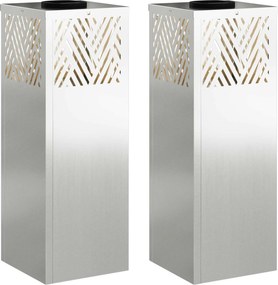 vidaXL Ηλιακό LED Φως Δρόμου 2 pcs Θερμό λευκό 18 x 18 x 50 εκ.