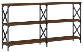 vidaXL Τραπέζι Κονσόλα Καφέ Δρυς 156x28x80,5 εκ. Επεξεργασμένο Ξύλο