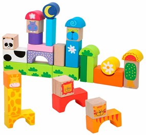 Παιχνίδι Kατασκευή Woomax Zώα 32 Τεμάχια (x6)