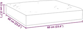 vidaXL Μαξιλάρι Παλέτας Μπεζ 60x60x9,5 εκ. Ύφασμα