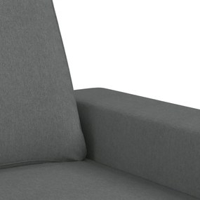 vidaXL Σετ Σαλονιού 4 Τεμαχίων Σκoύρο Γκρι Υφασμάτινο