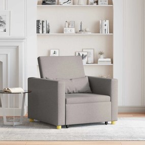 vidaXL Καναπές Κρεβάτι Μονό Taupe ύφασμα