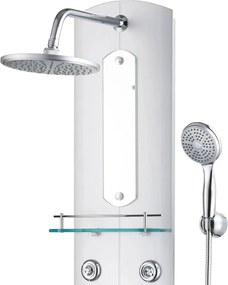 vidaXL Στήλη Ντους Υδρομασάζ Ασημί 25 x 43 x 120 εκ.