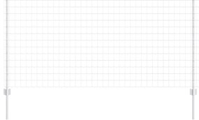 Τείχος και Πόστ Ασημί 1 x 25 m Ατσάλι