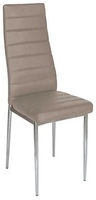 Καρέκλα Aliana Χρωμίου Καπουτσίνο 11-1560 42Χ50Χ95cm Μέταλλο,Τεχνόδερμα