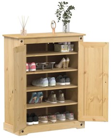 vidaXL Παπουτσοθήκη Corona 86x38,5x108 εκ. από Μασίφ Ξύλο Πεύκου