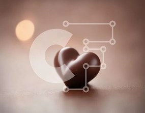 Σετ των 2 Intra Συλλεκτικό Ξύλινο Παζλ Plywood 4mm - Μονή καρδιά σοκολάτας σε ανάγλυφη επιφάνεια Σε Ξύλινο Κουτί - Διαστάσεις: 10x10 cm – 25 κομμάτια