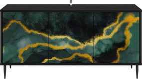 vidaXL Ντουλάπι TV WIJHE 102 x 33 x 51 εκ Μαύρη Δρυς