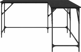 vidaXL Γραφείο Μαύρη Οξυά 149 x 149 x 75 εκ. Επεξεργασμένο ξύλο