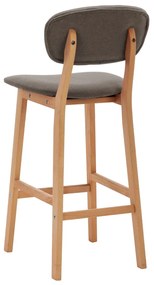 vidaXL Σκαμπό Μπαρ 2 τεμ. Χρώμα Taupe Υφασμάτινα