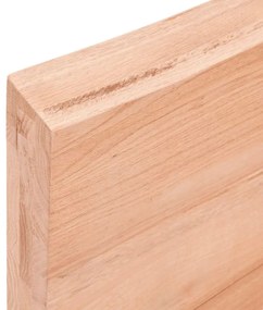 Ράφι Τοίχου Ανοιχτό Καφέ 200x30x(2-6)εκ. Επεξ. Μασίφ Ξύλο Δρυός - Καφέ