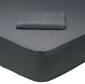 Σεντόνι Υπέρδιπλο Με Λάστιχο (160x200+35) Das Home Best Line Γκρι
