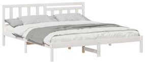 vidaXL Σκελετός Κρεβατιού Λευκό 180 x 200 cm Συμπαγές ξύλο πεύκου