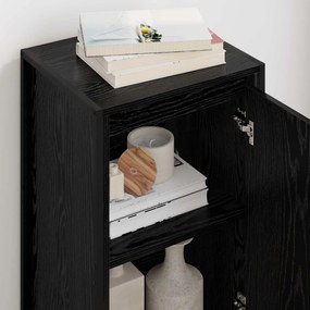 vidaXL Πλαϊνό γραφείο Μαύρη Οξυά 43 x 36 x 75,5 εκ. Επεξεργασμένο ξύλο