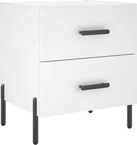 vidaXL Κομοδίνο Λευκό 40 x 35 x 47,5 εκ. από Επεξεργασμένο Ξύλο